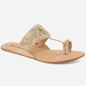 Women "MIA" Decorated Kolhapuri Chappal