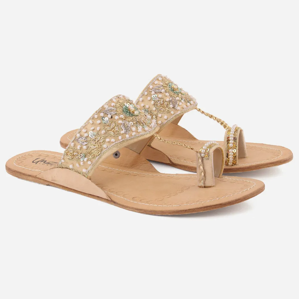 Women "MIA" Decorated Kolhapuri Chappal