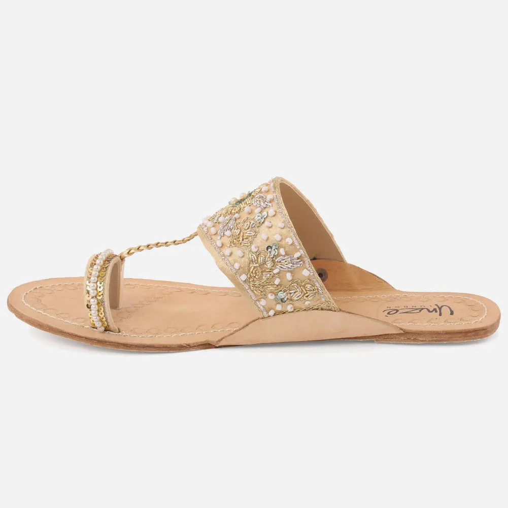 Women "MIA" Decorated Kolhapuri Chappal