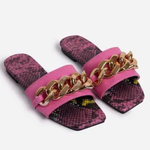 Women's Caual PU Leather W/ Chain Details