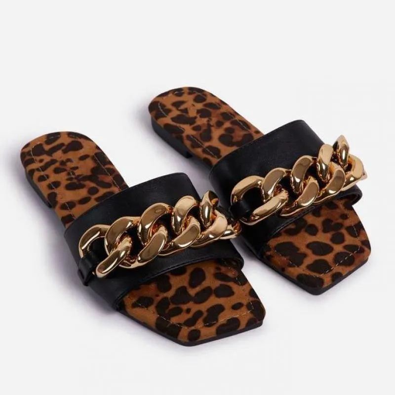 Women's Caual PU Leather W/ Chain Details